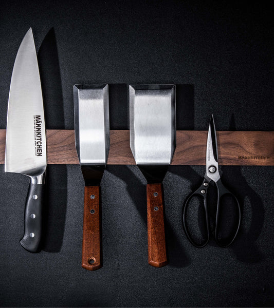 Extra Powerful Magnetic Knife Strip-Natural Black Walnut with Rare Earth Neodymium Magnets