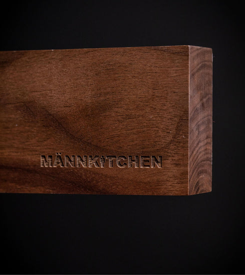 Extra starker magnetischer Messerhalter – Natur-Schwarznuss mit Seltenerd-Neodym-Magneten