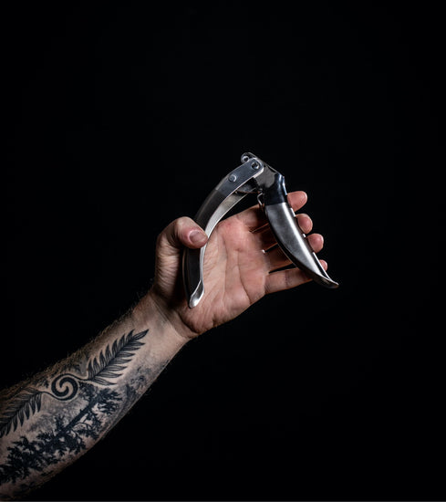 Double Lever Assisted Stainless Steel Garlic Press